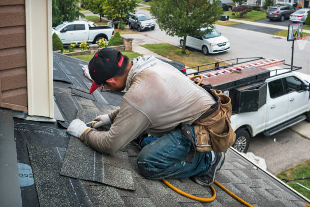 Professional Hail Damage Roof Repair technician working in Burnt Ranch, CA